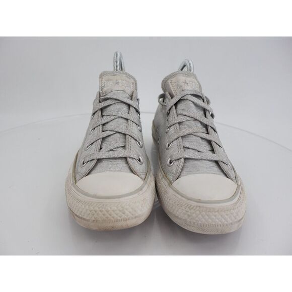 Converse Chuck Taylor Low Top Ox Size 6 Metallic Silver Shoes Sneakers Comfort - Picture 2 of 11